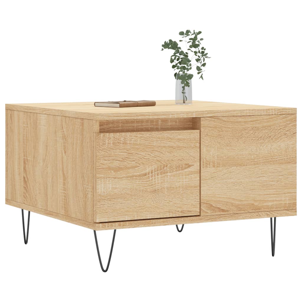 Stolić za kavu boja hrasta 55x55x36,5 cm konstruirano drvo