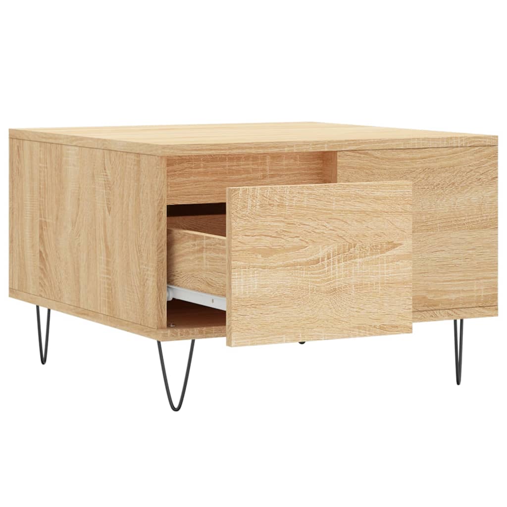 Stolić za kavu boja hrasta 55x55x36,5 cm konstruirano drvo