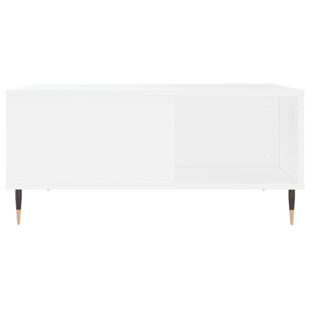 Stolić za kavu bijeli 80 x 80 x 36,5 cm od konstruiranog drva