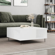 Stolić za kavu bijeli 80 x 80 x 36,5 cm od konstruiranog drva