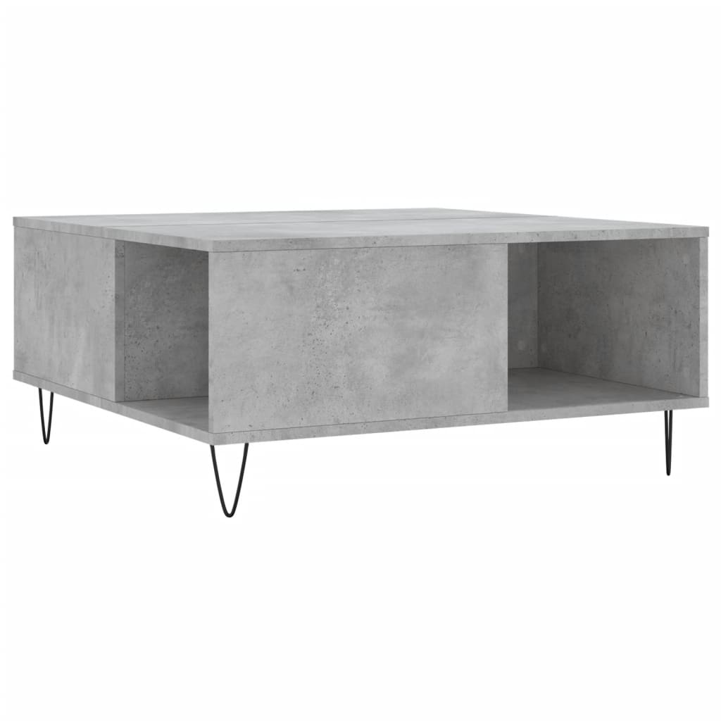 Stolić za kavu boja betona 80 x 80 x 36,5 cm konstruirano drvo