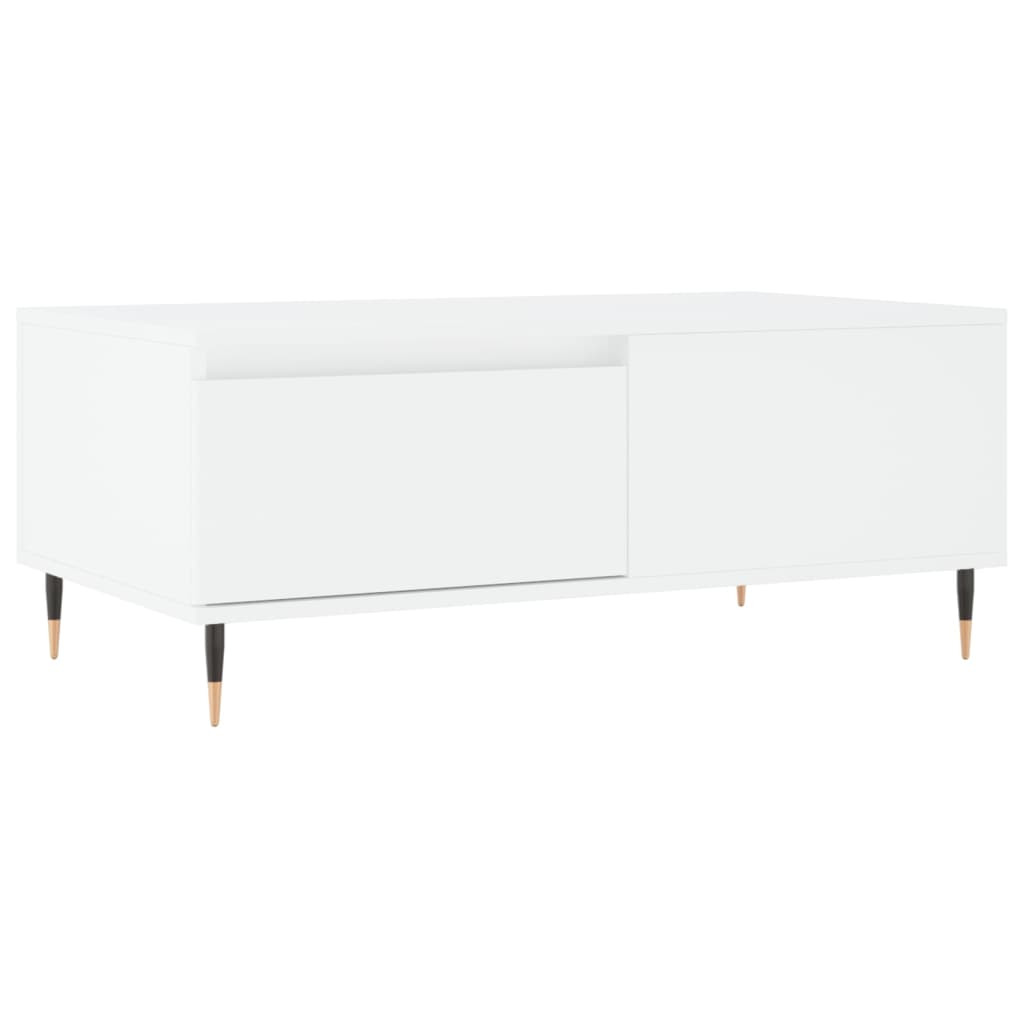 Stolić za kavu bijeli 90 x 50 x 36,5 cm od konstruiranog drva