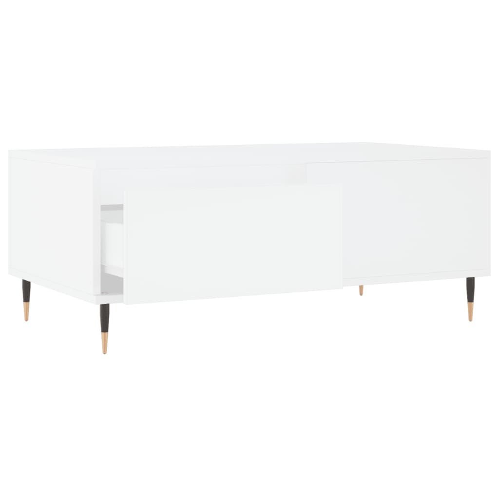 Stolić za kavu bijeli 90 x 50 x 36,5 cm od konstruiranog drva