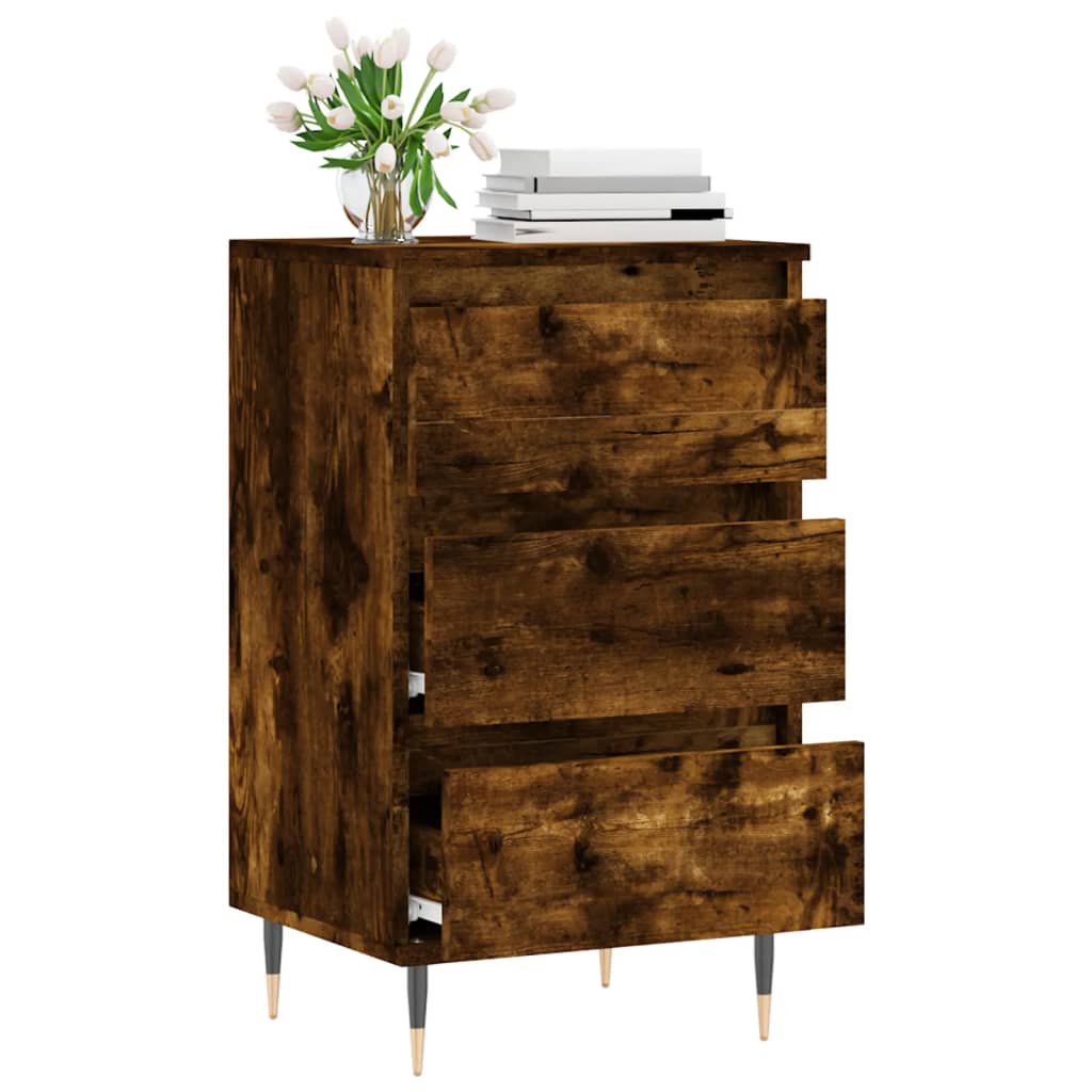 Komoda boja dimljenog hrasta 40 x 35 x 70 cm konstruirano drvo