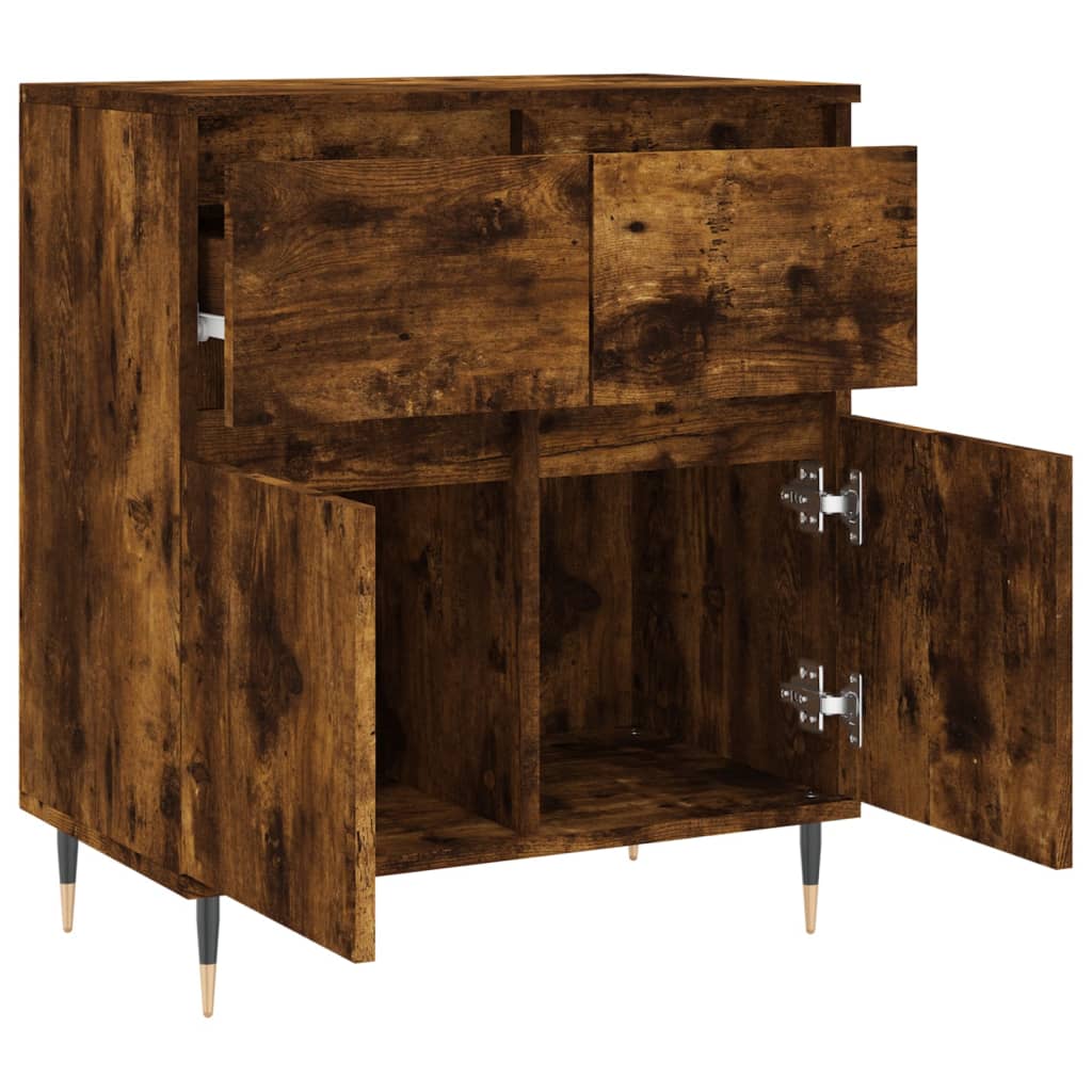 Komoda boja dimljenog hrasta 60 x 35 x 70 cm konstruirano drvo