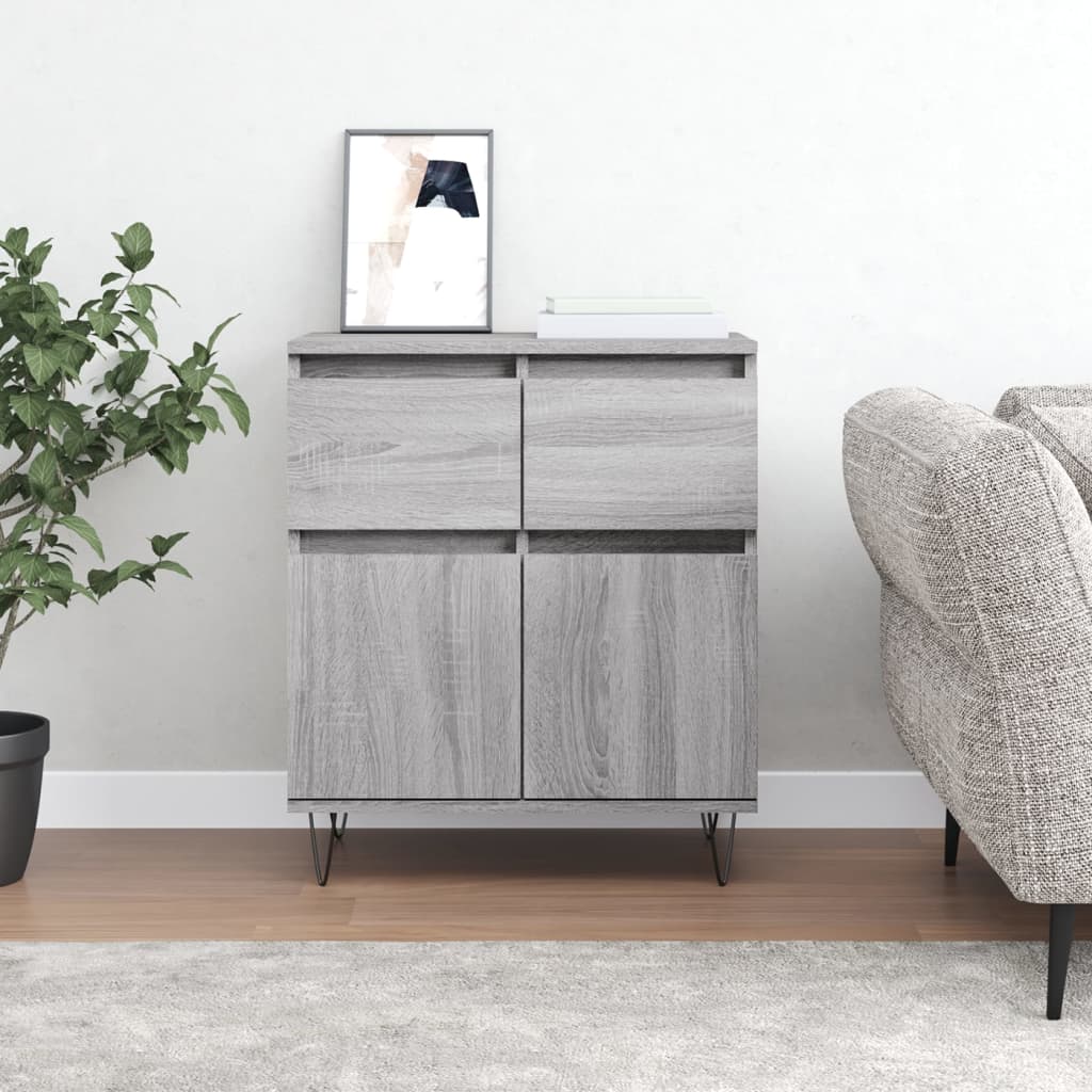 Komoda sivog hrasta sonome 60x35x70 cm od konstruiranog drva