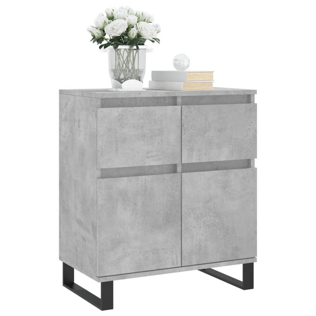 Komoda siva boja betona 60x35x70 cm od konstruiranog drva