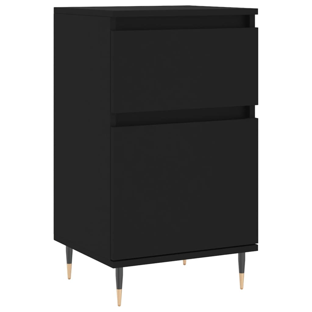 Komode 2 kom crne 40 x 35 x 70 cm od konstruiranog drva