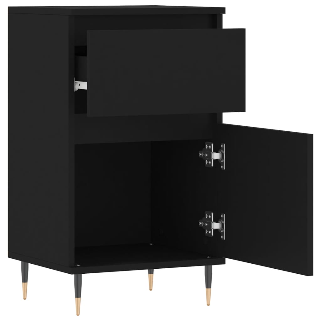 Komode 2 kom crne 40 x 35 x 70 cm od konstruiranog drva