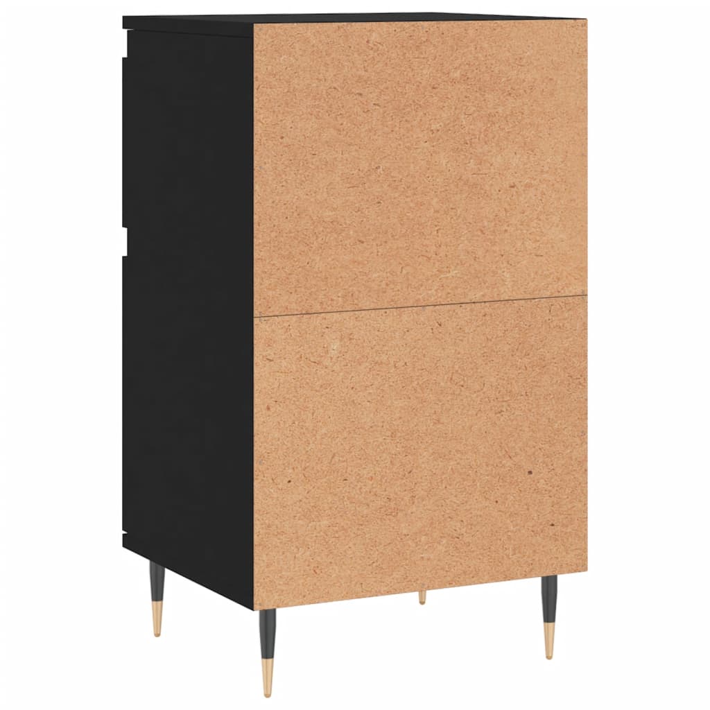 Komode 2 kom crne 40 x 35 x 70 cm od konstruiranog drva