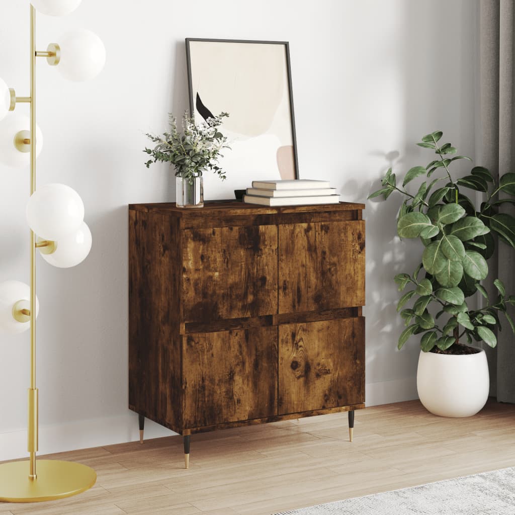 Komoda boja dimljenog hrasta 60 x 35 x 70 cm konstruirano drvo