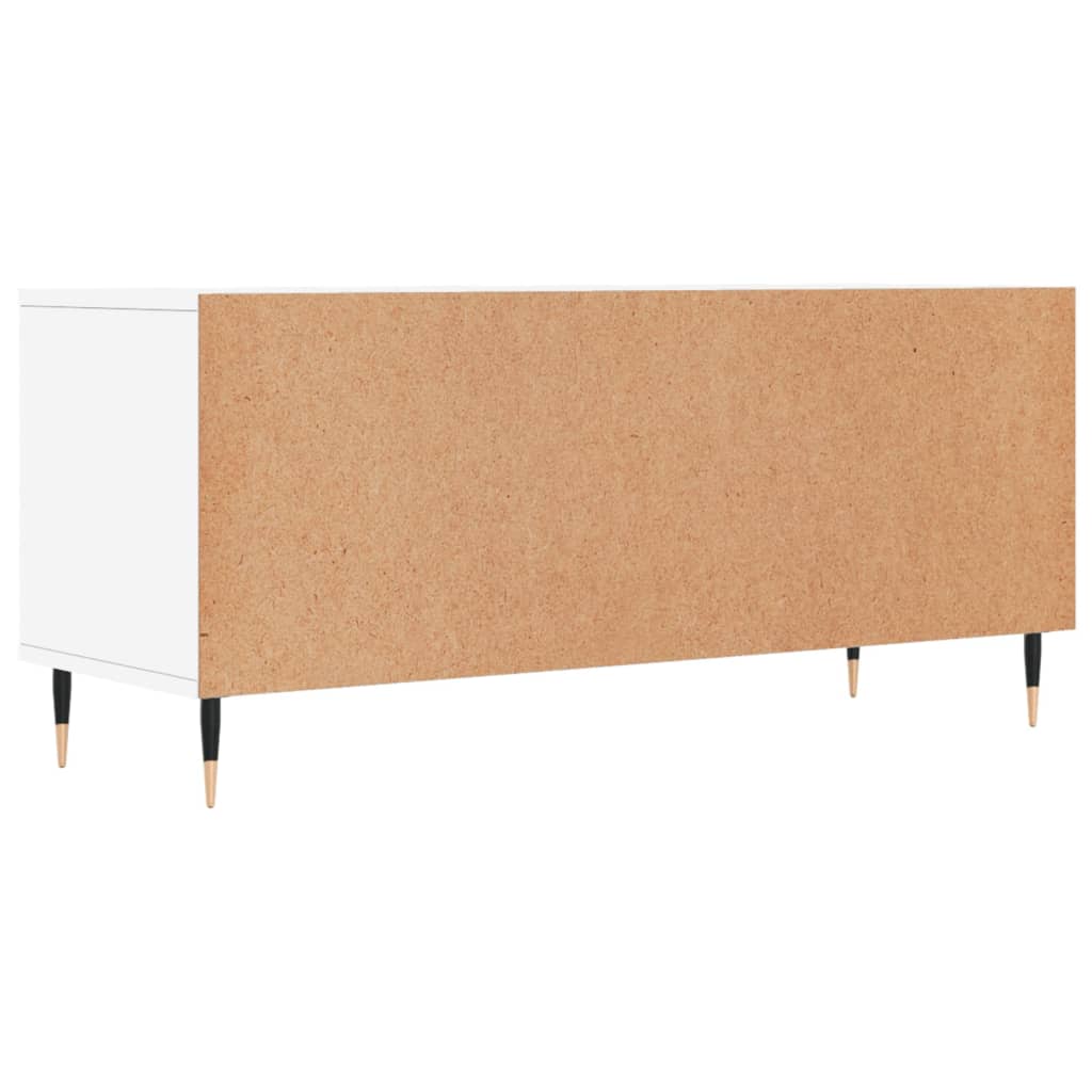 TV ormarić bijeli 100 x 34,5 x 44,5 cm od konstruiranog drva Bijela