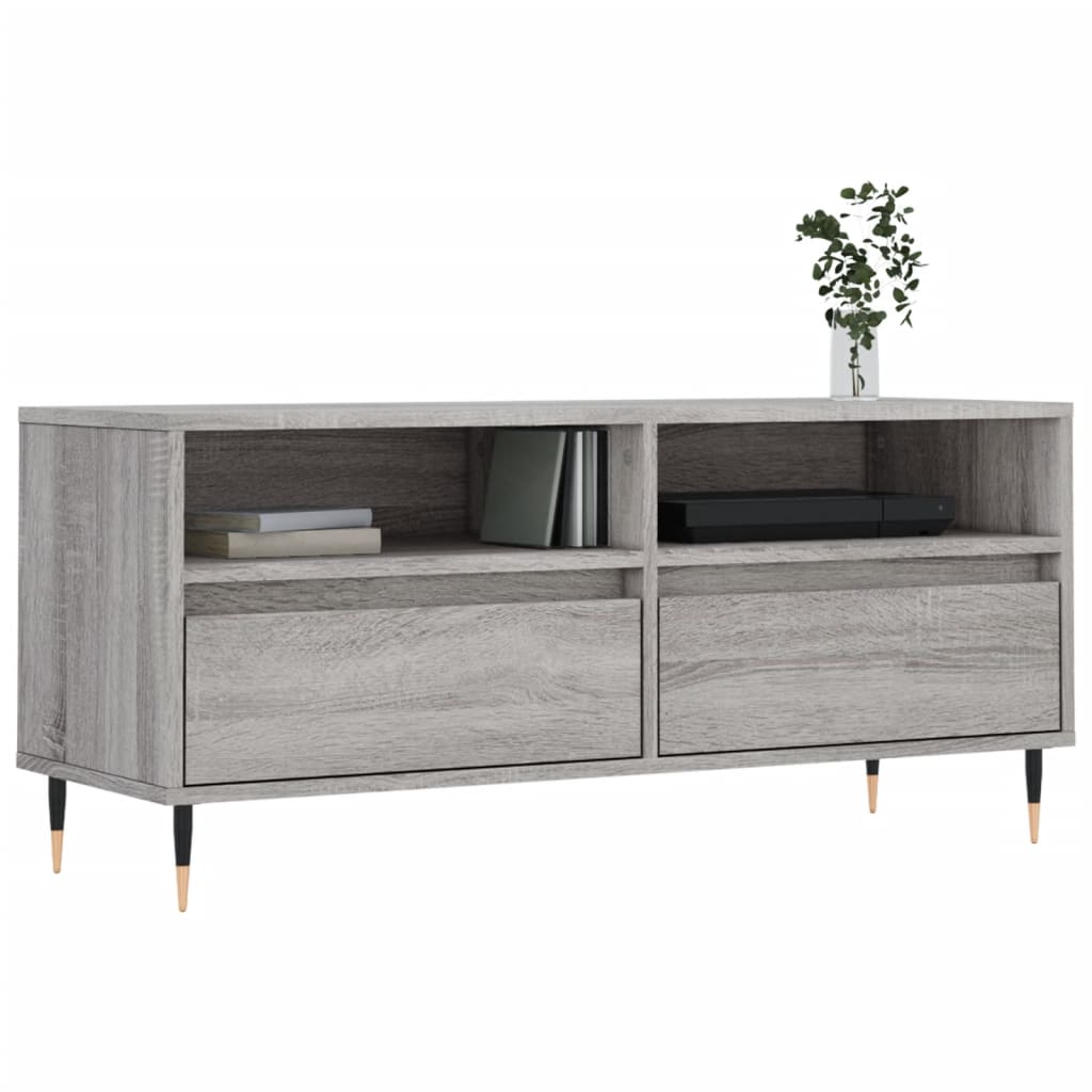 TV ormarić sivi Sonoma 100x34,5x44,5cm konstruirano drvo