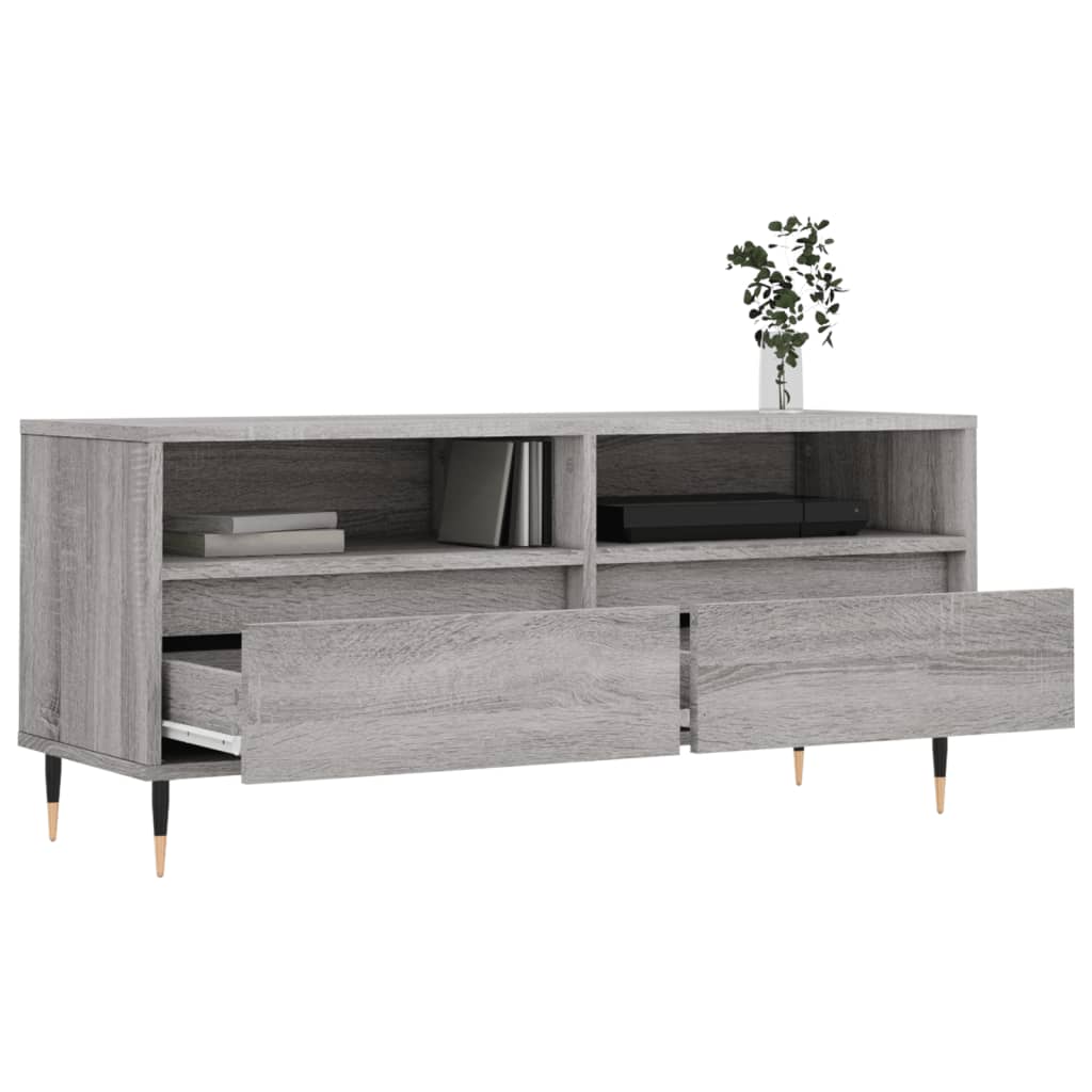 TV ormarić sivi Sonoma 100x34,5x44,5cm konstruirano drvo