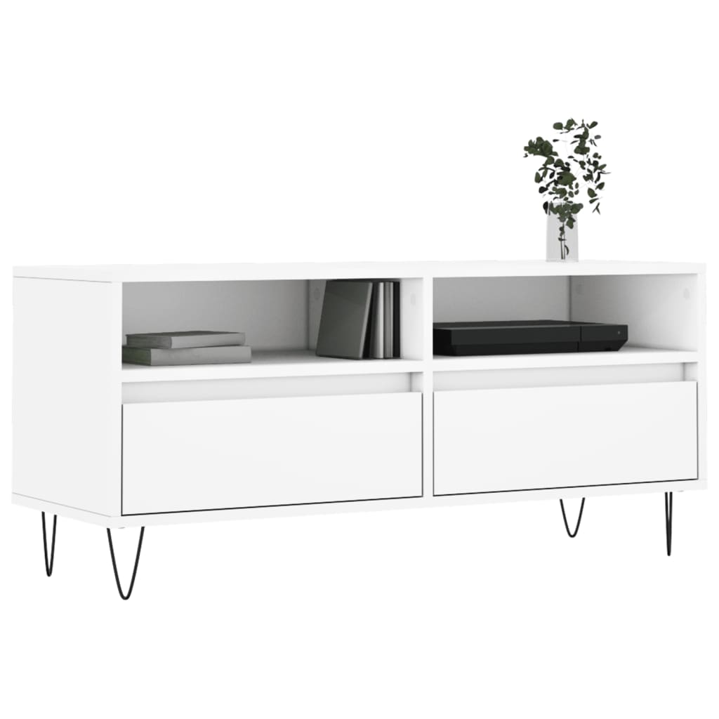 TV ormarić bijeli 100 x 34,5 x 44,5 cm od konstruiranog drva