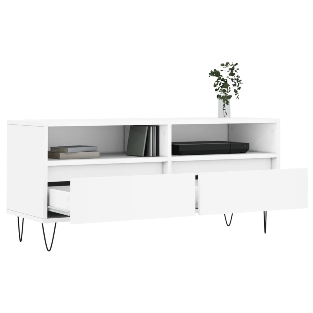 TV ormarić bijeli 100 x 34,5 x 44,5 cm od konstruiranog drva