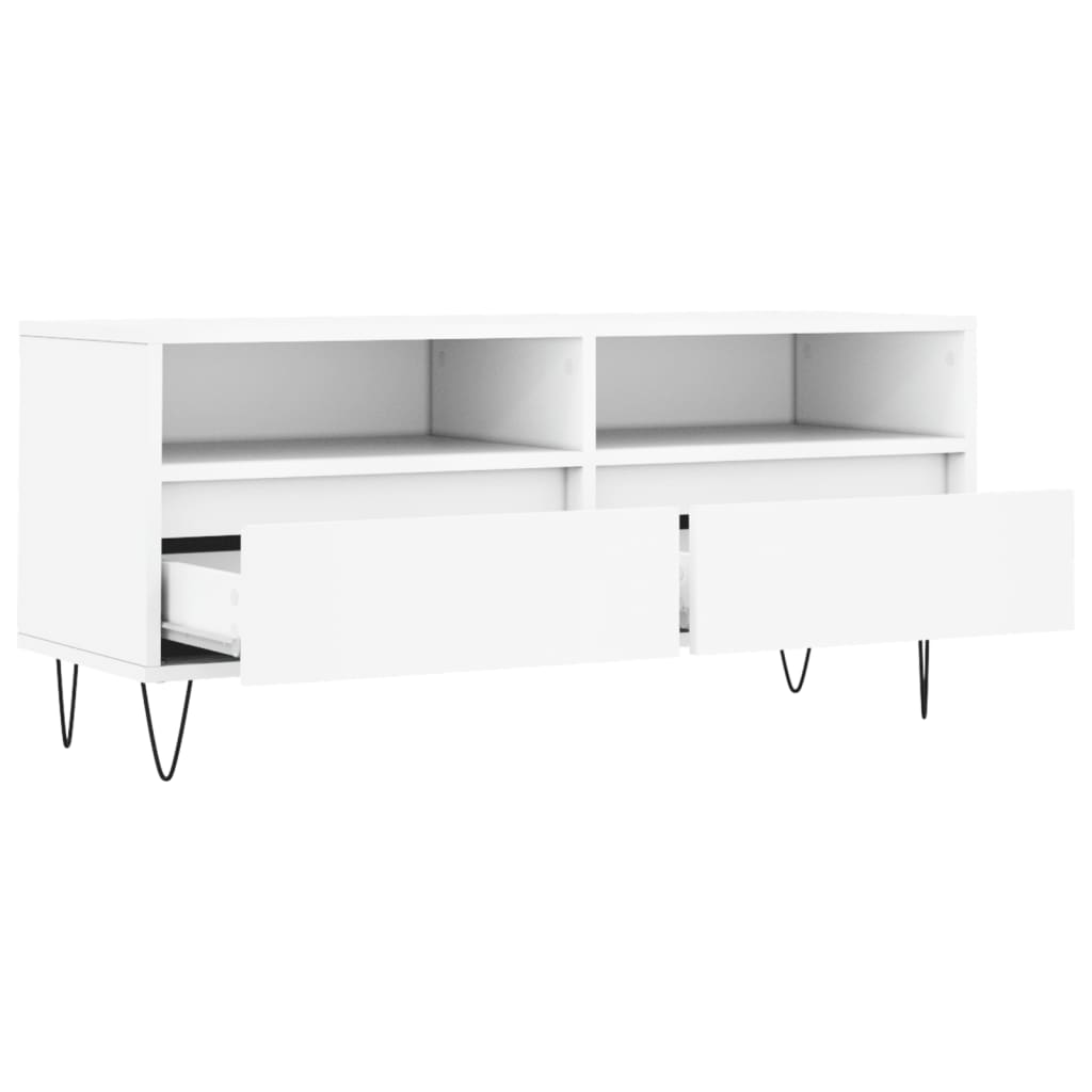 TV ormarić bijeli 100 x 34,5 x 44,5 cm od konstruiranog drva