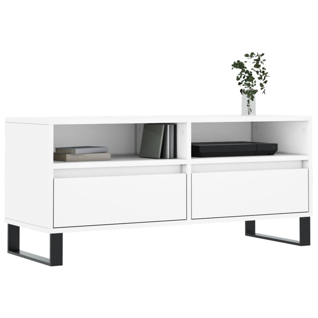 TV ormarić bijeli 100 x 34,5 x 44,5 cm od konstruiranog drva