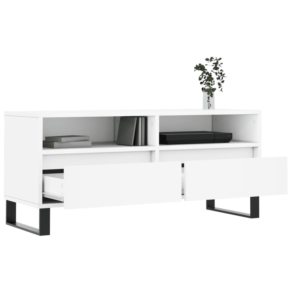 TV ormarić bijeli 100 x 34,5 x 44,5 cm od konstruiranog drva