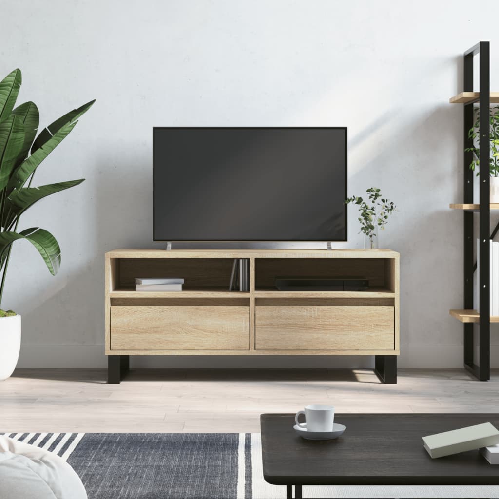 TV ormarić boja hrasta sonome 100x34,5x44,5cm konstruirano drvo