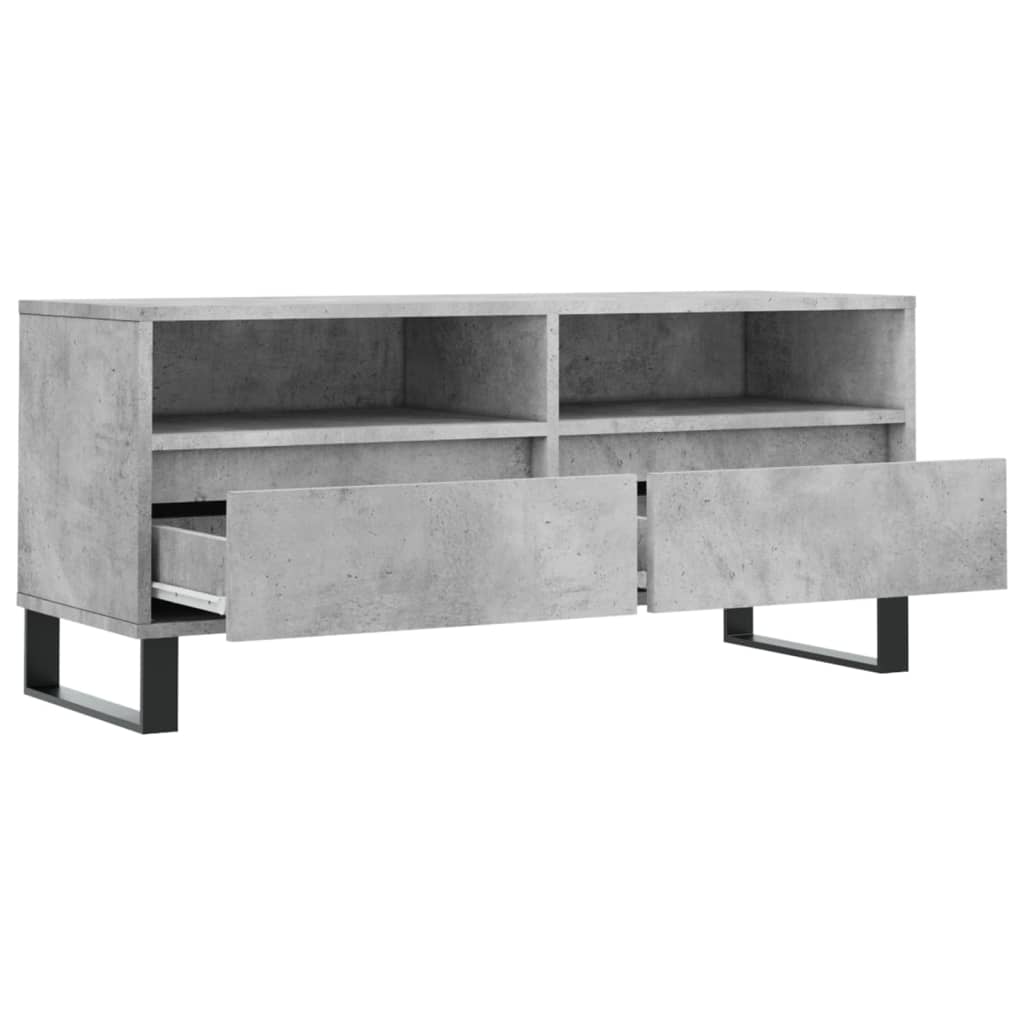 TV ormarić boja betona 100x34,5x44,5 cm od konstruiranog drva