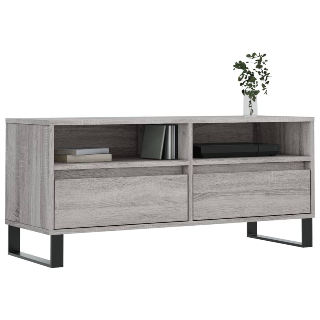 TV ormarić sivi Sonoma 100x34,5x44,5cm konstruirano drvo