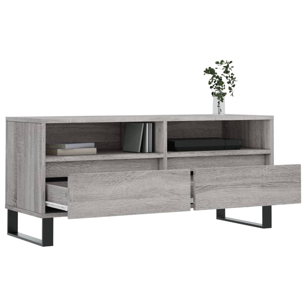TV ormarić sivi Sonoma 100x34,5x44,5cm konstruirano drvo
