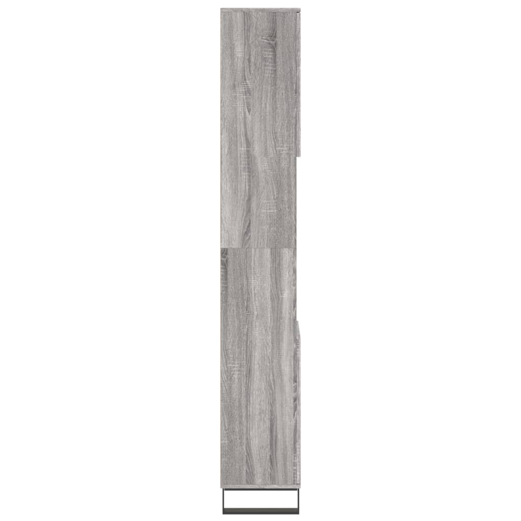 Kupaonski ormarić boja hrasta 30x30x190 cm konstruirano drvo Siva