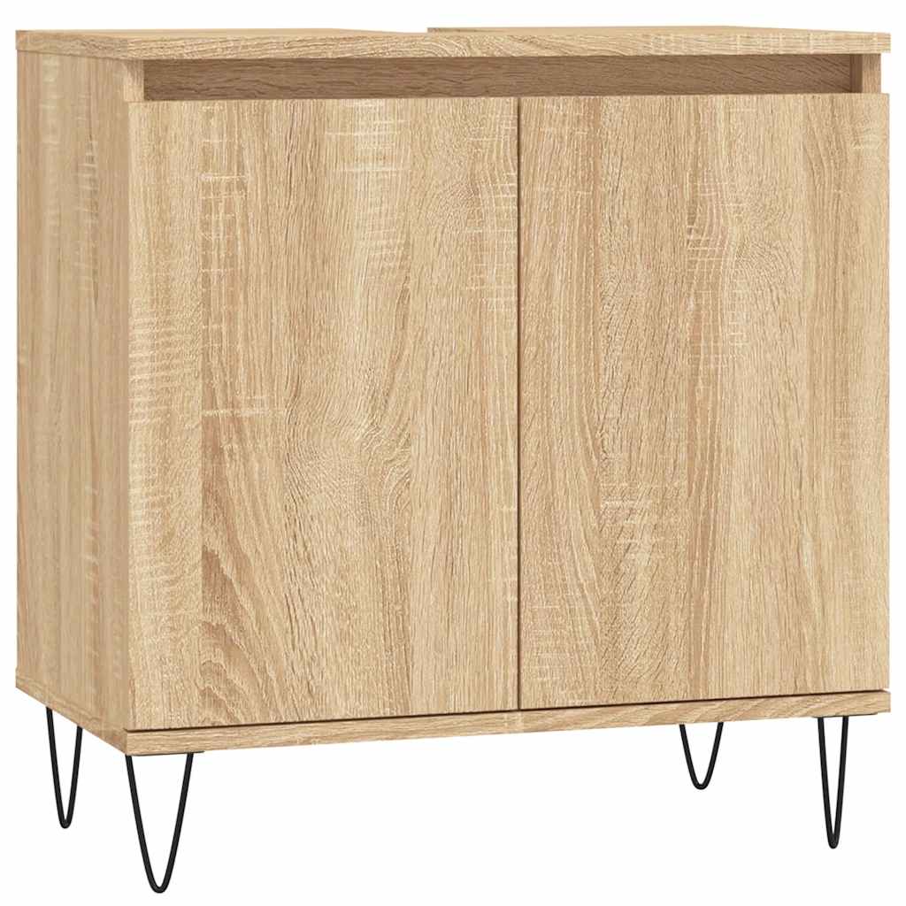 Kupaonski ormarić boja hrasta 58x33x60 cm konstruirano drvo