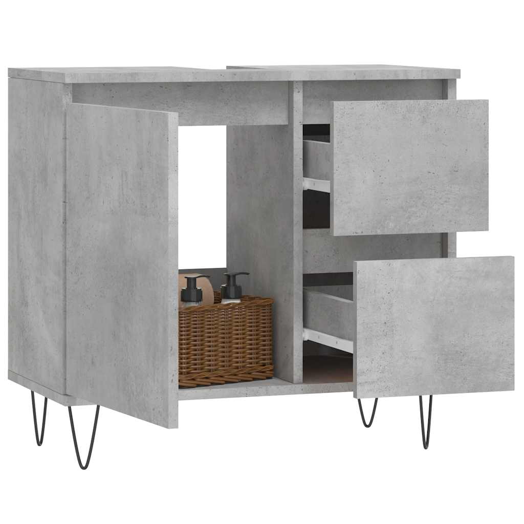 Kupaonski ormarić boja betona 65x33x60 cm od konstruiranog drva
