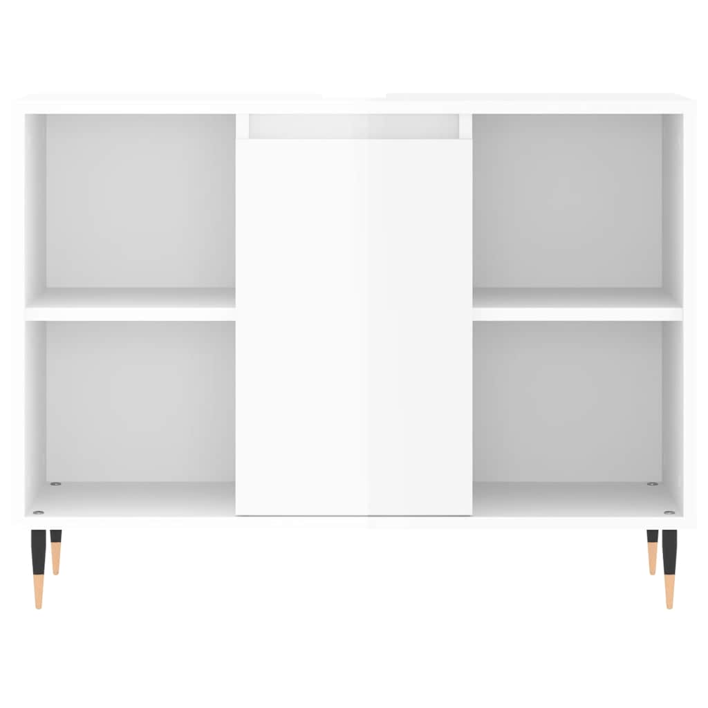 Kupaonski ormarić sjajni bijeli 80x33x60 cm konstruirano drvo