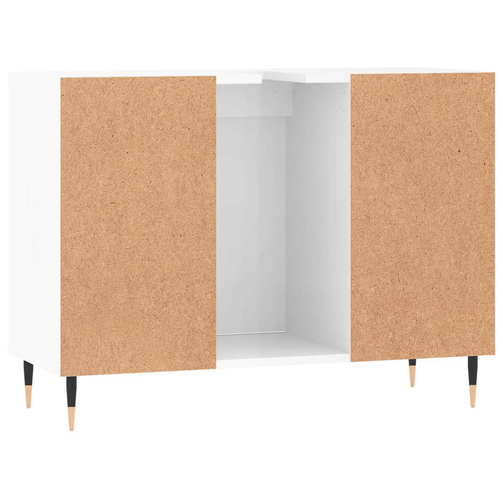 Kupaonski ormarić sjajni bijeli 80x33x60 cm konstruirano drvo
