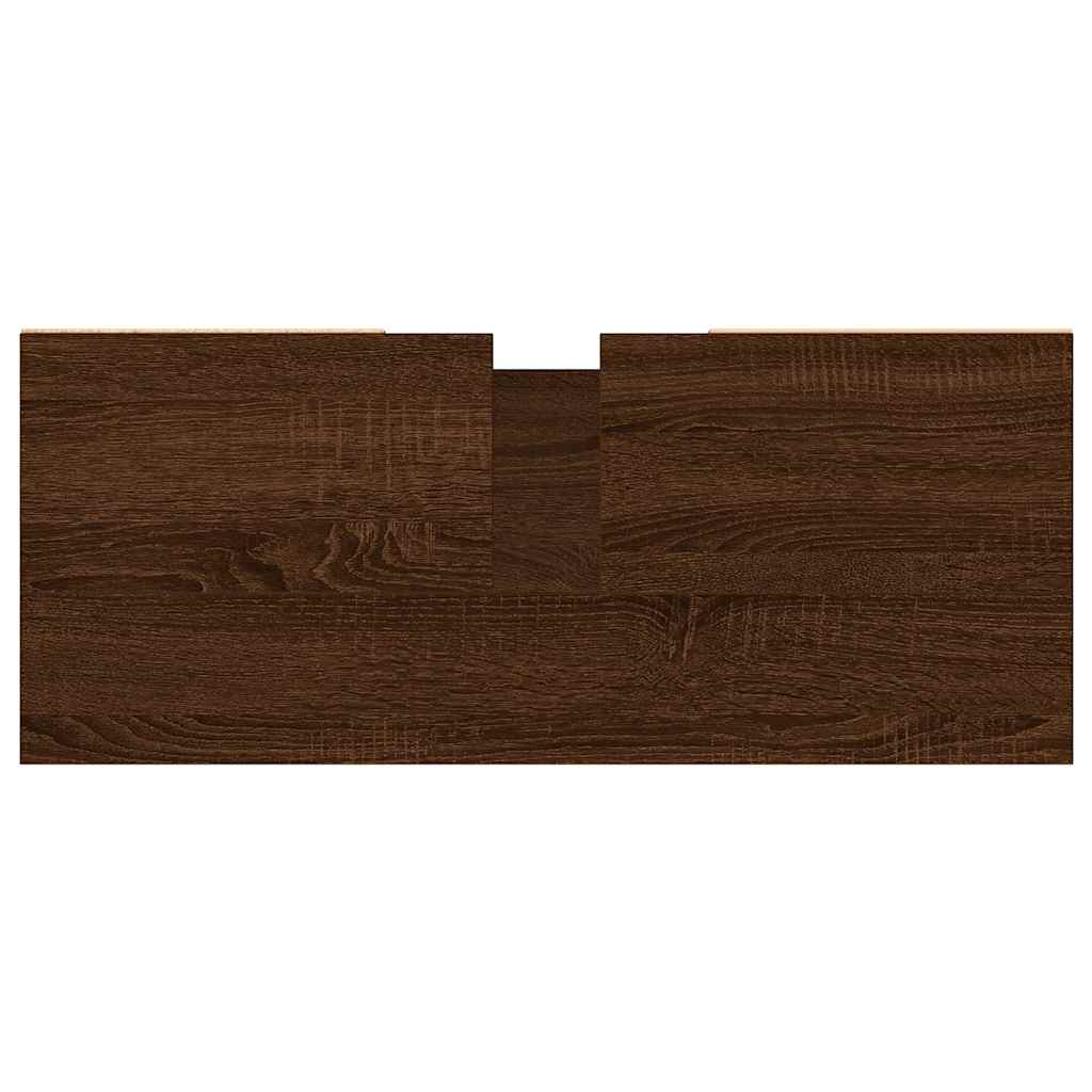 Ormarić za umivaonik smeđa boja hrasta 80x33x60 cm drveni