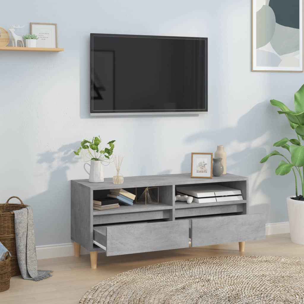 TV ormarić boja betona 100x34,5x44,5 cm od konstruiranog drva