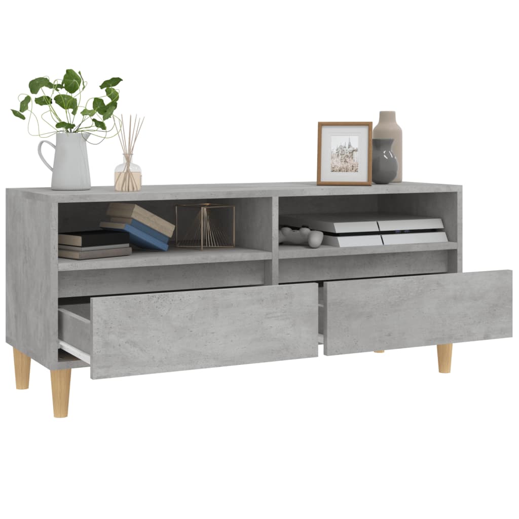 TV ormarić boja betona 100x34,5x44,5 cm od konstruiranog drva