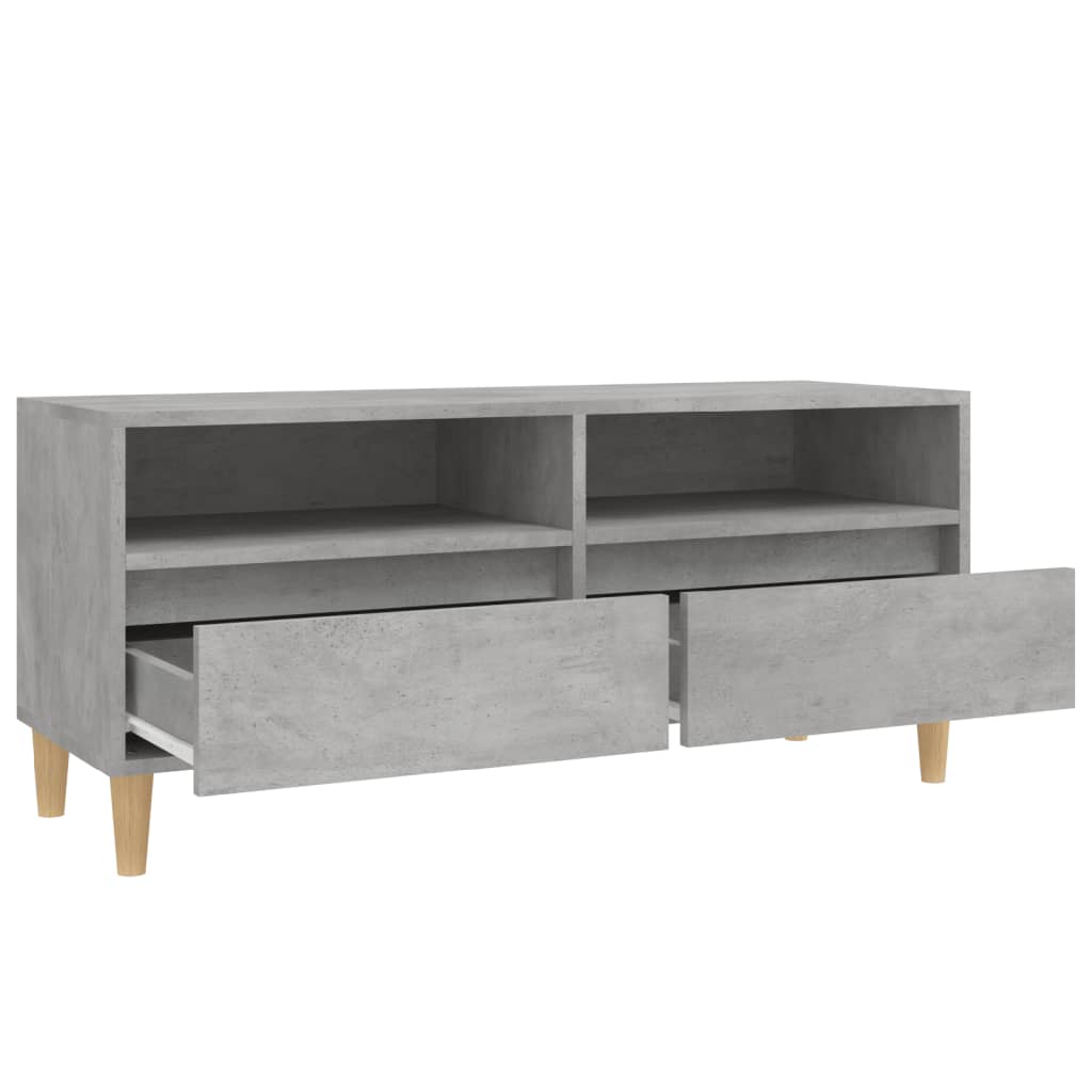 TV ormarić boja betona 100x34,5x44,5 cm od konstruiranog drva