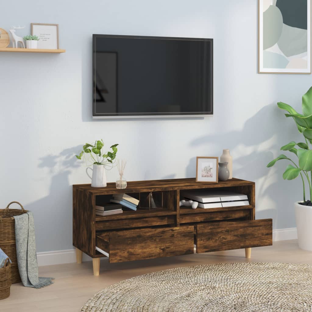 TV ormarić boja dimljenog hrasta 100x34,5x44,5konstruirano drvo