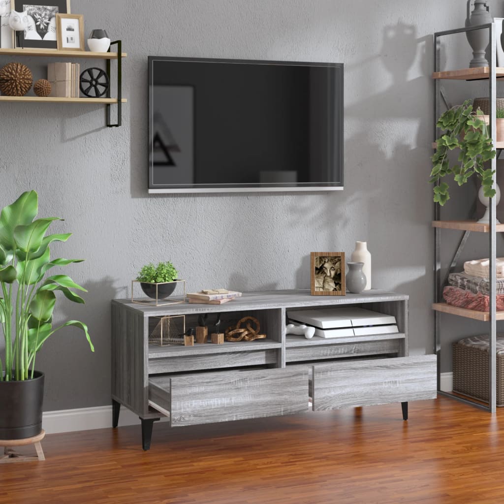 TV ormarić sivi Sonoma 100x34,5x44,5cm konstruirano drvo