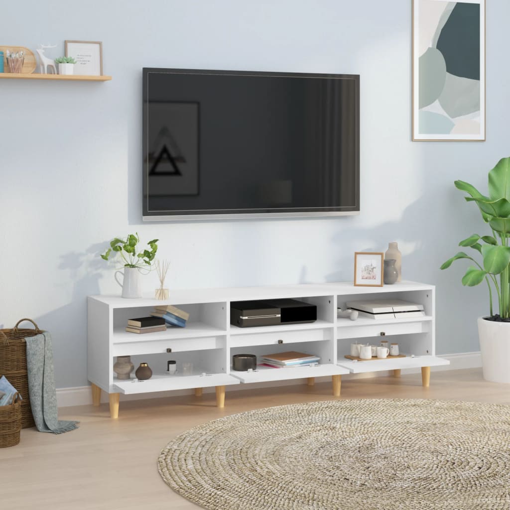 TV ormarić bijeli 150x30x44,5 cm od konstruiranog drva