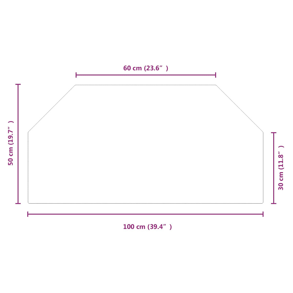 Staklena ploča za kamin *Transparent*an 100 x 50 cm Stakl