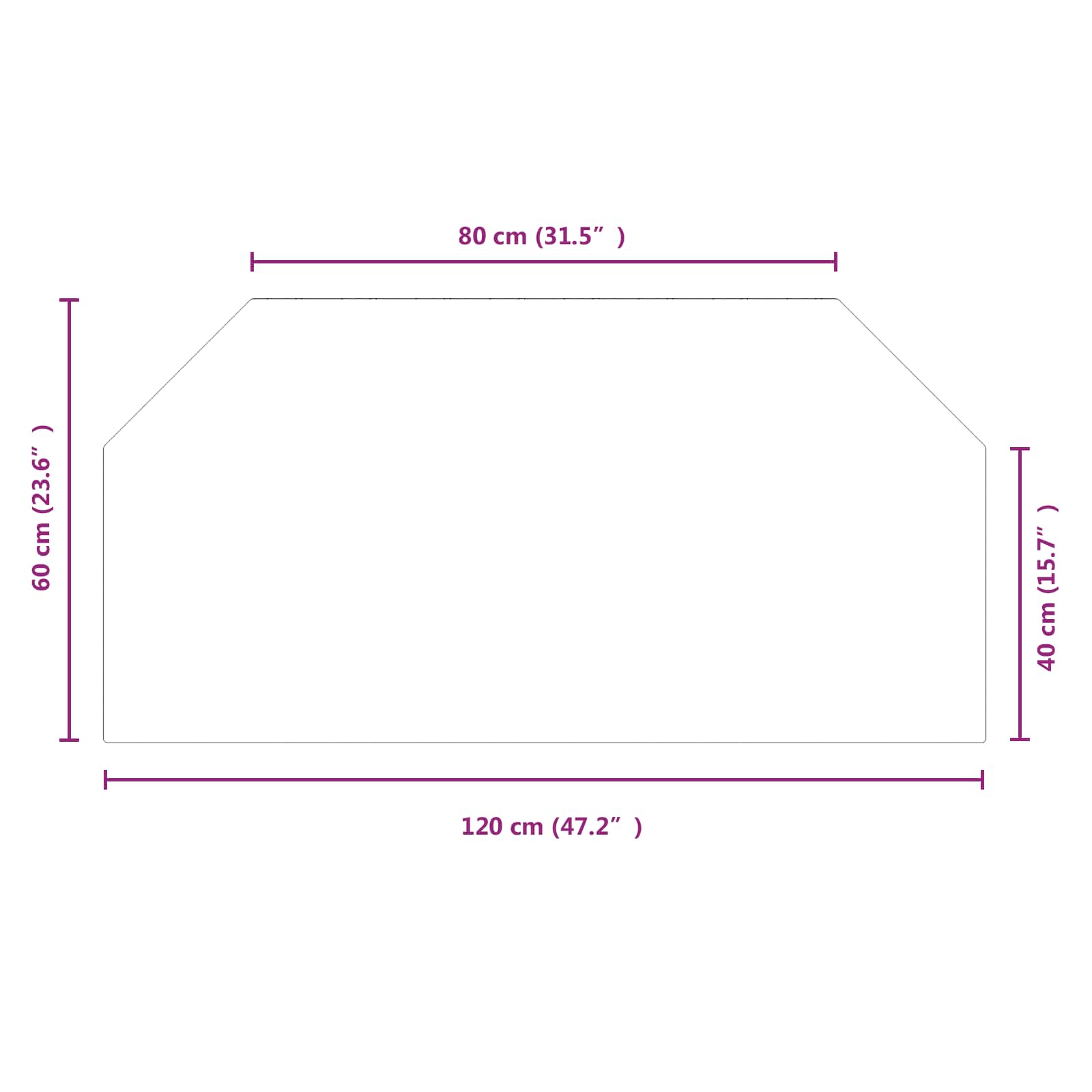 Staklena ploča za kamin *Transparent*an 120 x 60 cm Stakl
