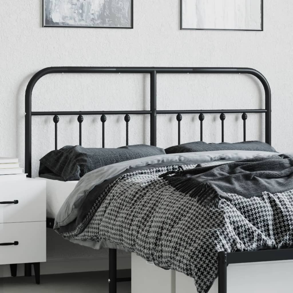 Metalno zamjensko uzglavlje crno 140 cm