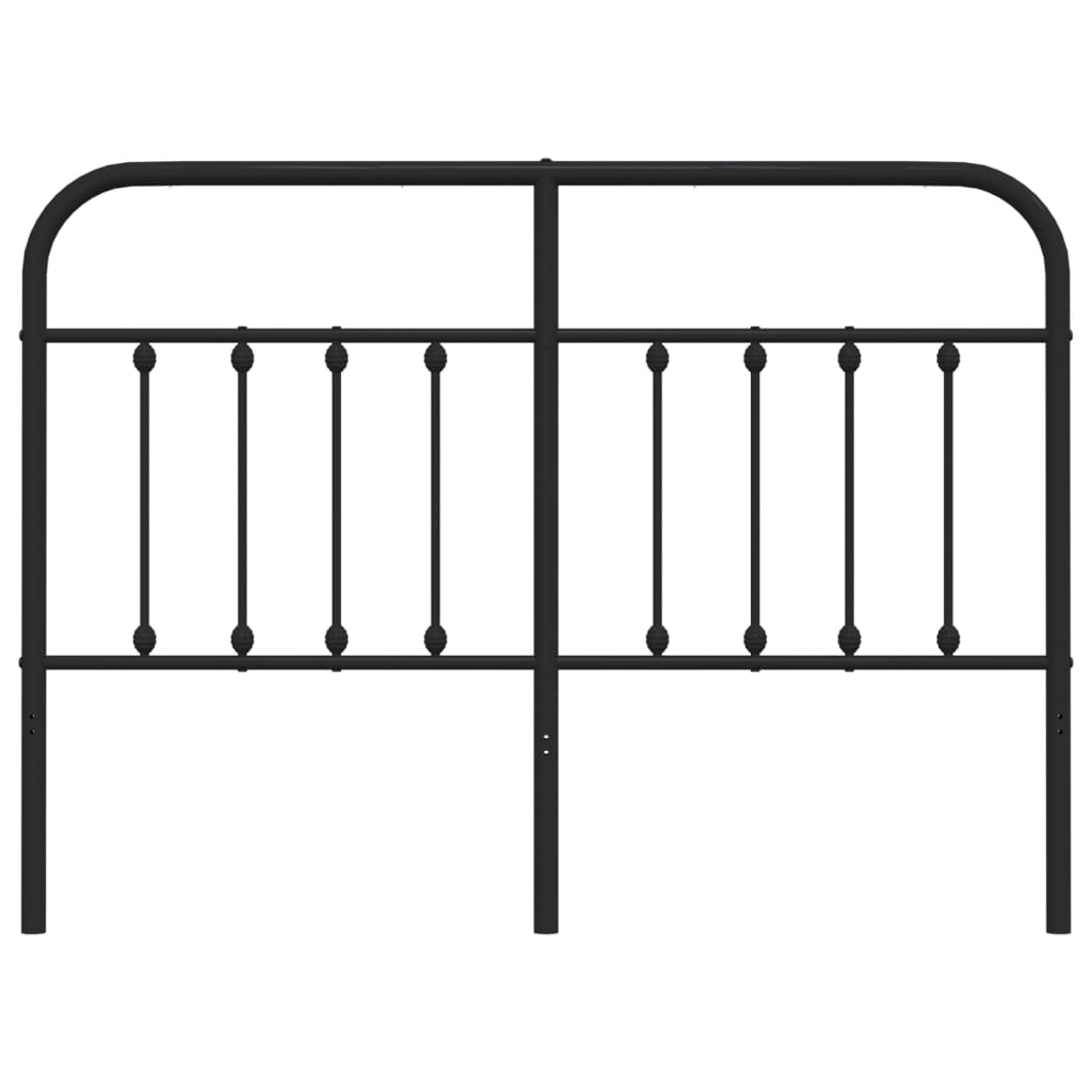 Metalno zamjensko uzglavlje crno 140 cm
