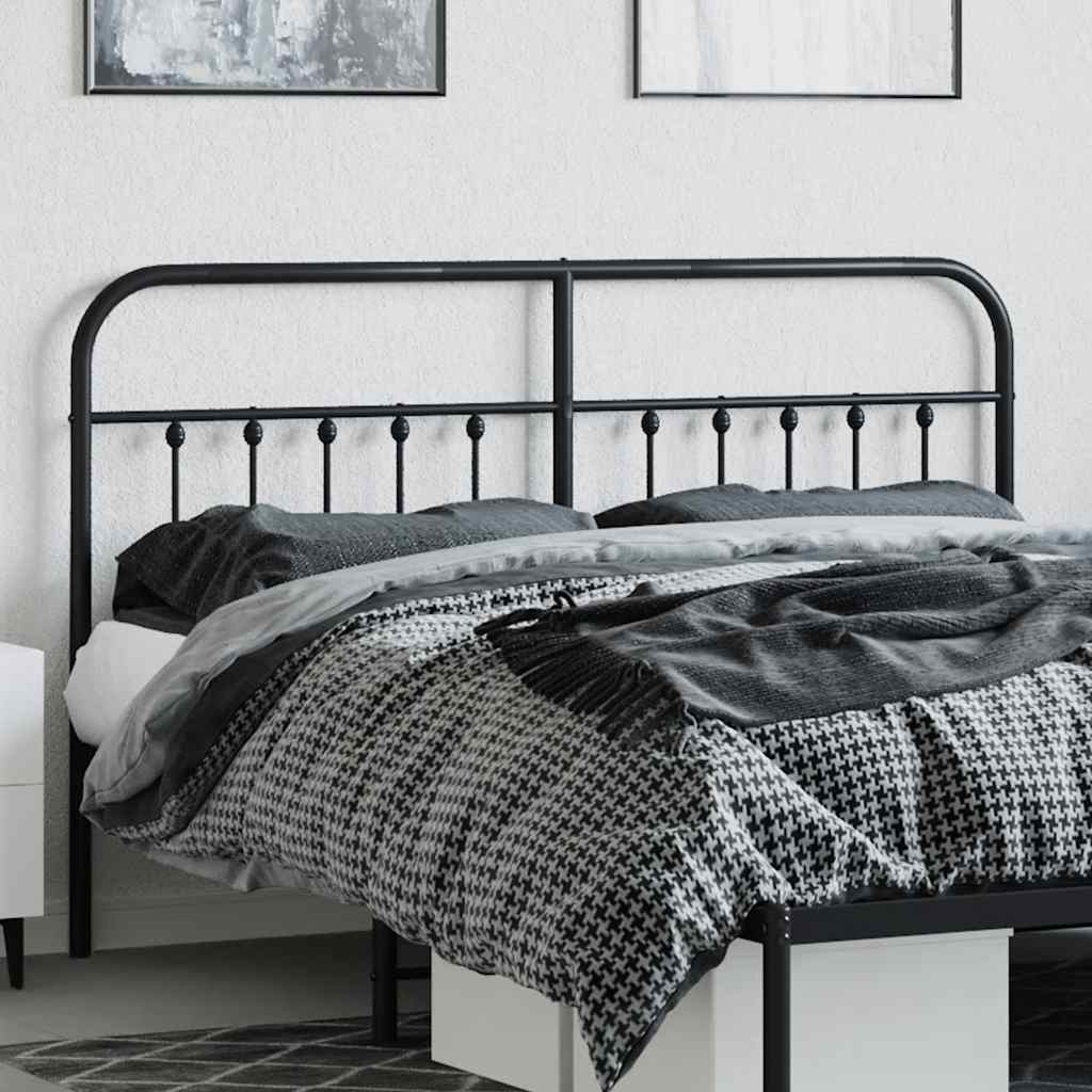 Metalno zamjensko uzglavlje crno 160 cm