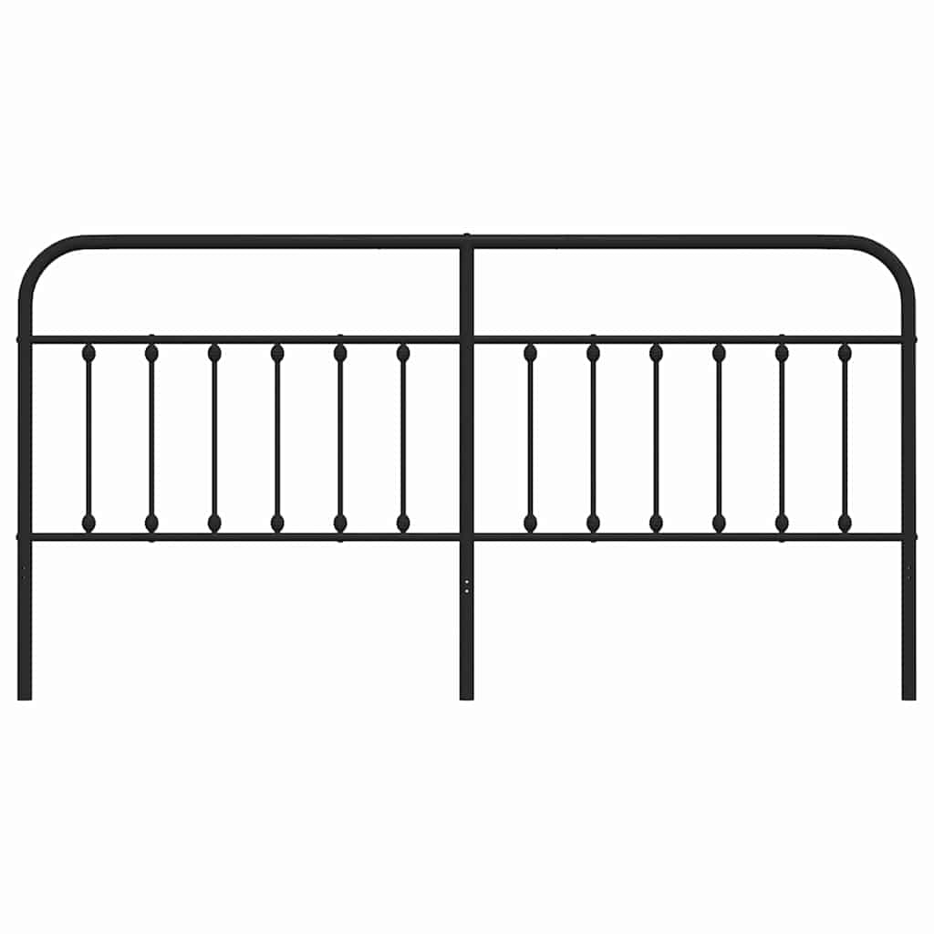 Metalno zamjensko uzglavlje crno 193 cm