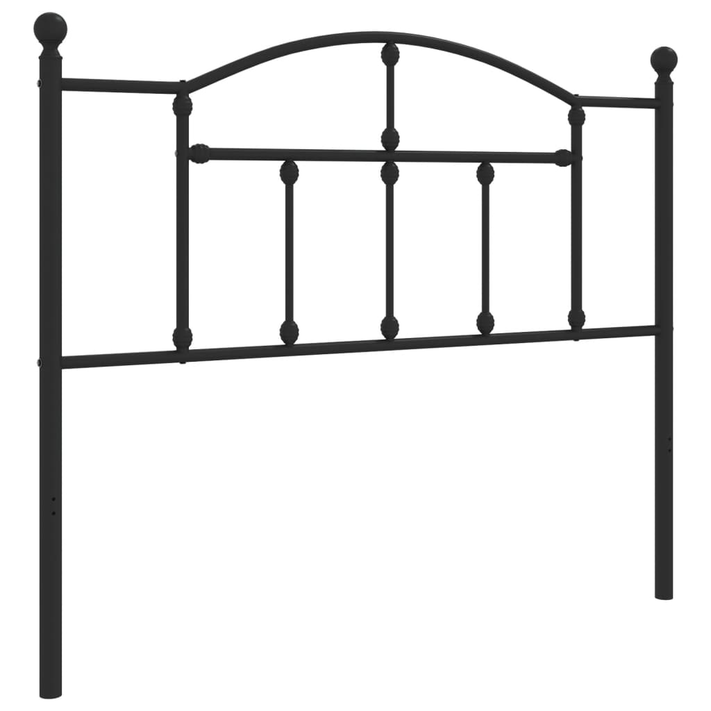 Metalno zamjensko uzglavlje crno 107 cm