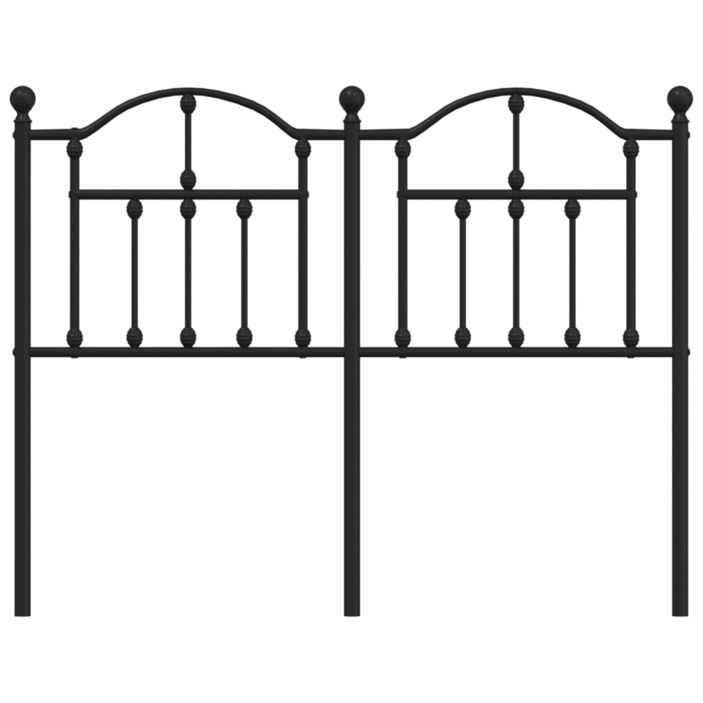 Metalno zamjensko uzglavlje crno 120 cm