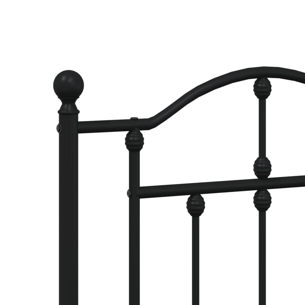 Metalno zamjensko uzglavlje crno 120 cm
