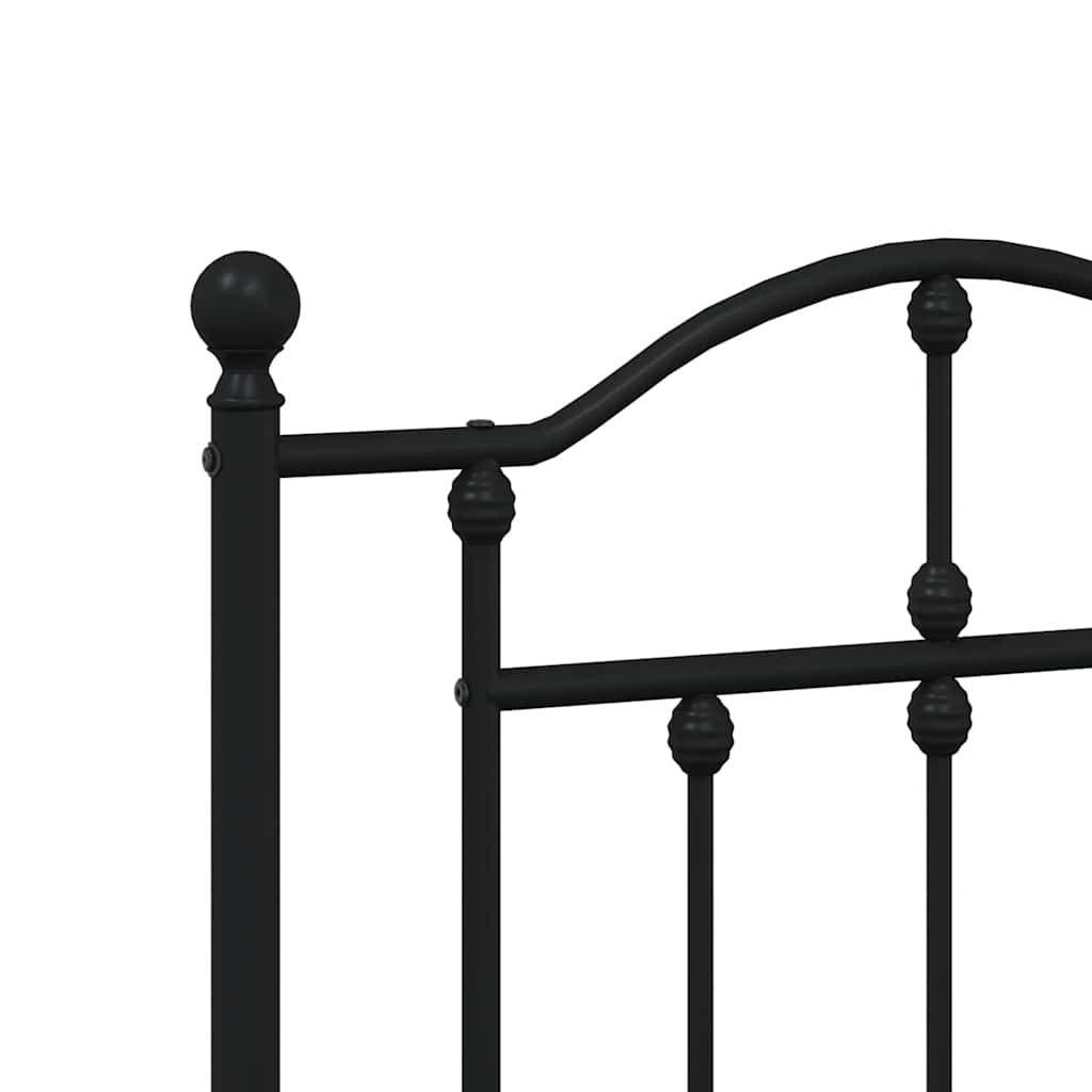 Metalno zamjensko uzglavlje crno 160 cm