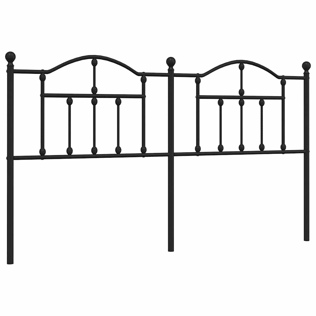 Metalno zamjensko uzglavlje crno 180 cm